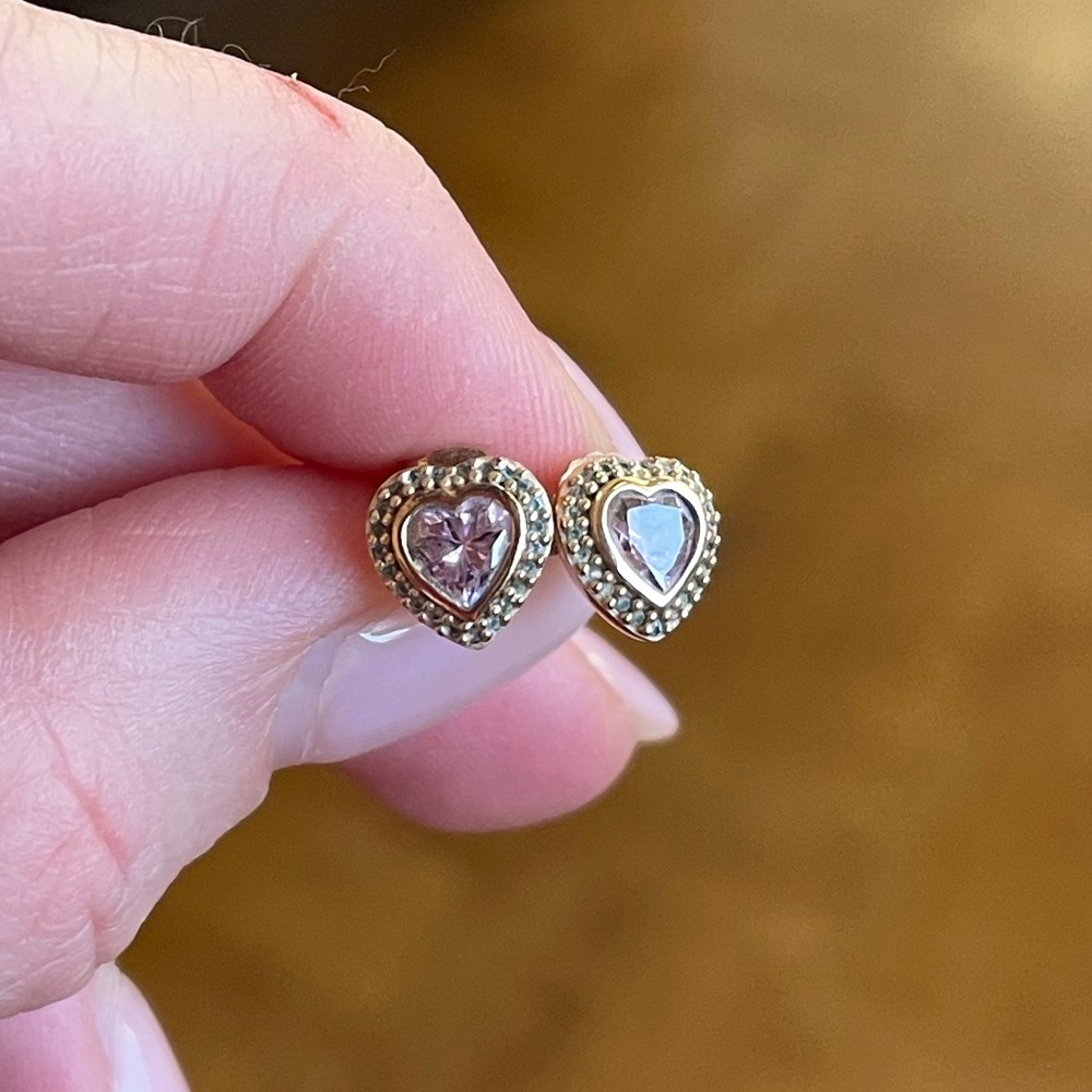 Pandora Rose Gold & Pink Studs